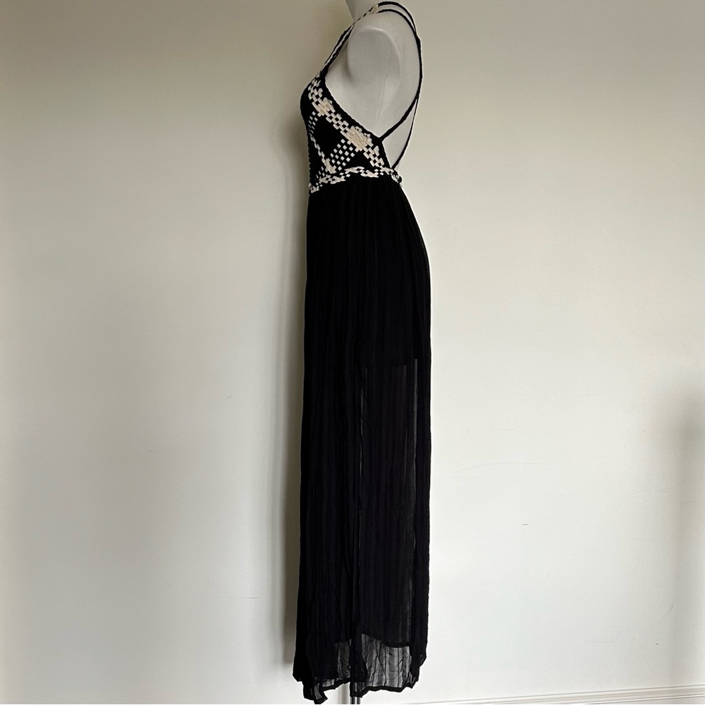 Urban Outfitters Pins & Needles Woven Bodice Maxi Dress, Black 0 XS - Picture 8 of 13